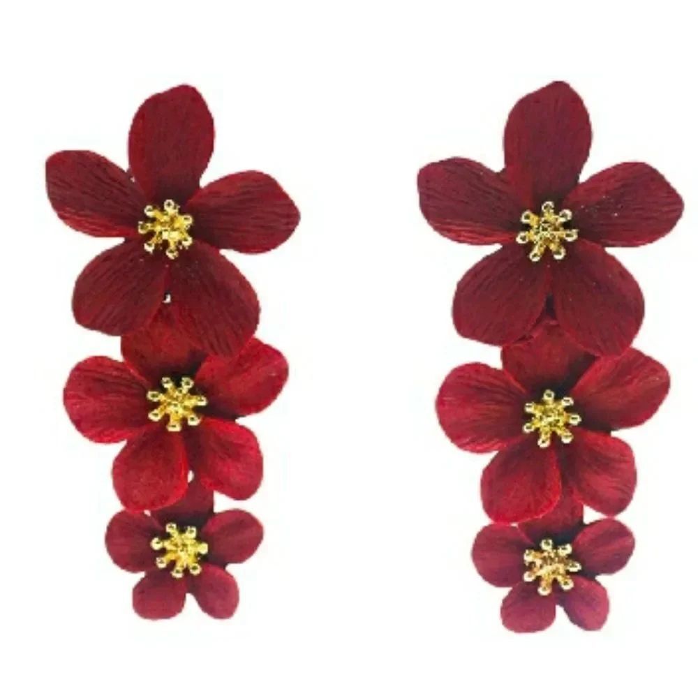 BRAND NEW PETAL &āPOPPY FLORAL DROP DANGLE EARRINGS